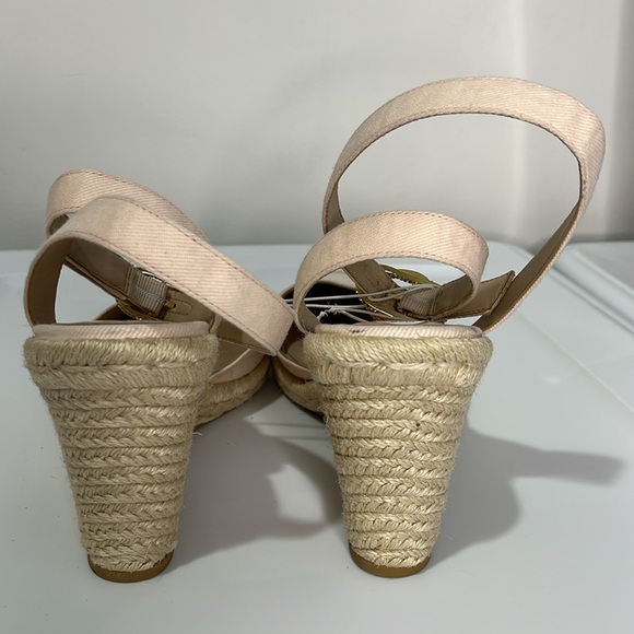 Stuart Weitzman Women's Espadrille Wedge Shoes Ankle Strap Size 10.5 Beach Coast - Picture 7 of 16